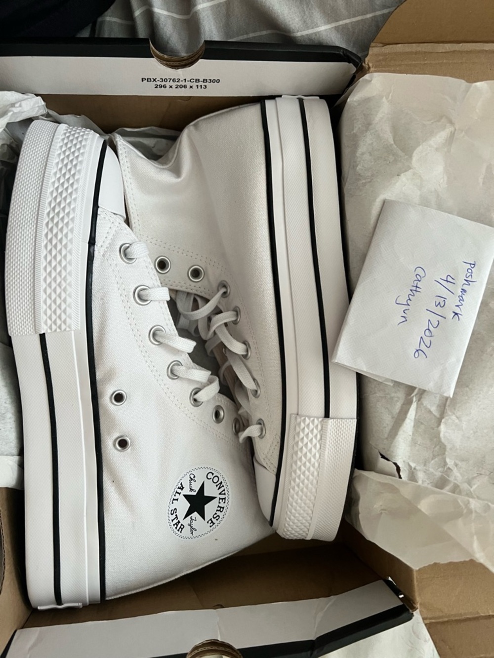 NEW Converse Chuck Taylor All Star Lift Hi Top Platform White Women size 8.5 - Picture 2 of 2